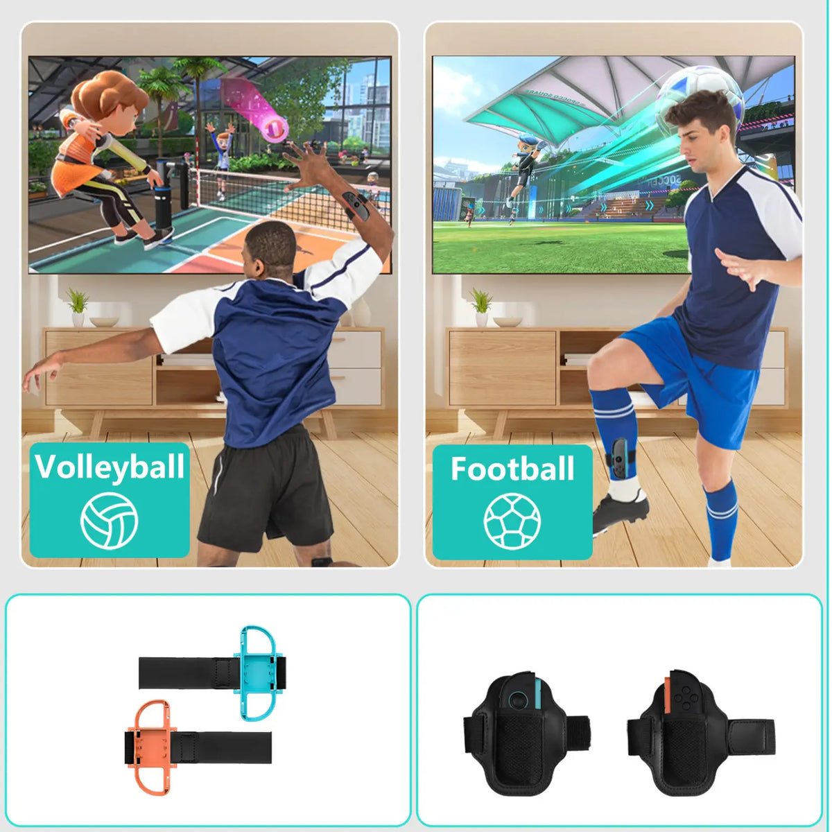 18 in 1 Sports Game Accessories Kit for NS Switch 2 Joy-Con , Golf Clubs Tennis Rackets Swords Wrist Strap Joy-Con Accessories