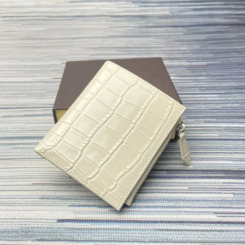 Genuine Leather Wallet For Men Top quality luxury Zipper Coin Bag Card Holder Women Purses Real Crocodile Leather Unisex Wallet