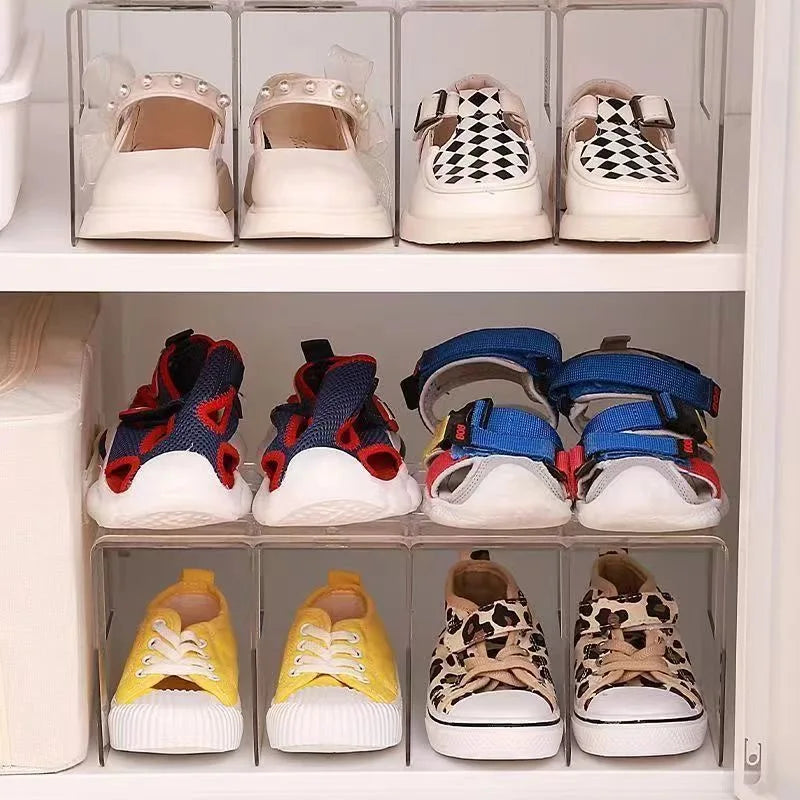 Baby shoe storage rack Shoe shelf Acrylic box Entry Baby shoe cabinet Children shoe box Large capacity cabinet to save space