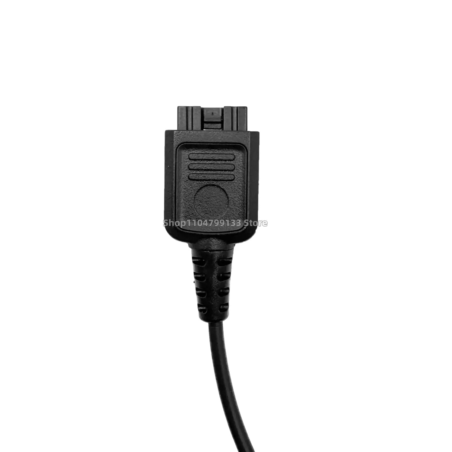 モトローラ向け 黒色のプラスチック製ウォーキートーキー USB-C充電ケーブルコネクタ（長方形ヘッドとテクスチャ加工のグリップ）