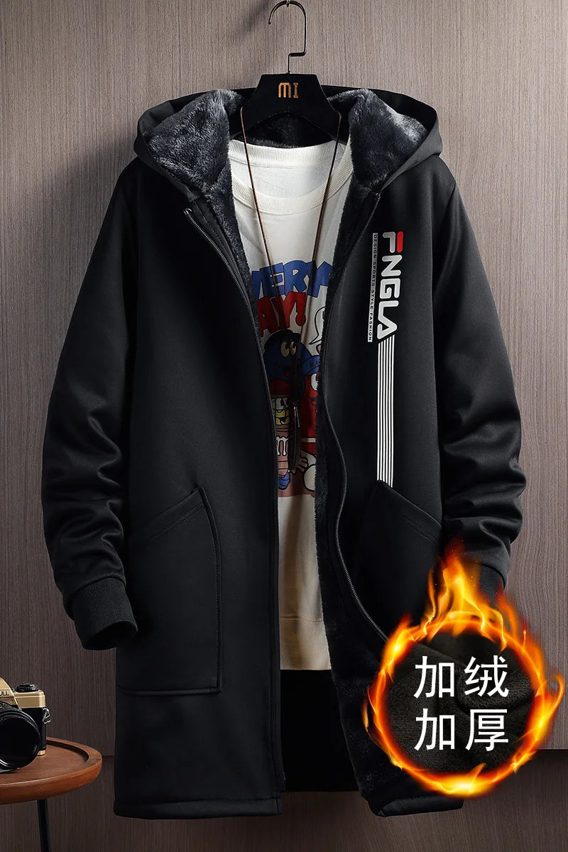 2025 new style Winter jacket men Fashion Trend thicken Coats Men's Casual Loose style Thicken Warm Trench Coat male size M-5XL