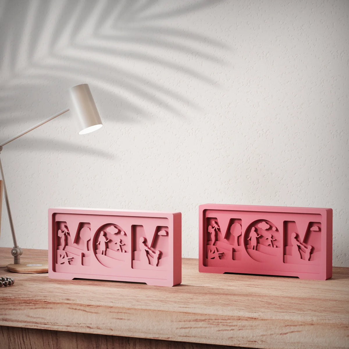 Mother's Day MOM Letters Relief Making Mold Mother and Child Background Plaster Ornament Diy Drip Moulds