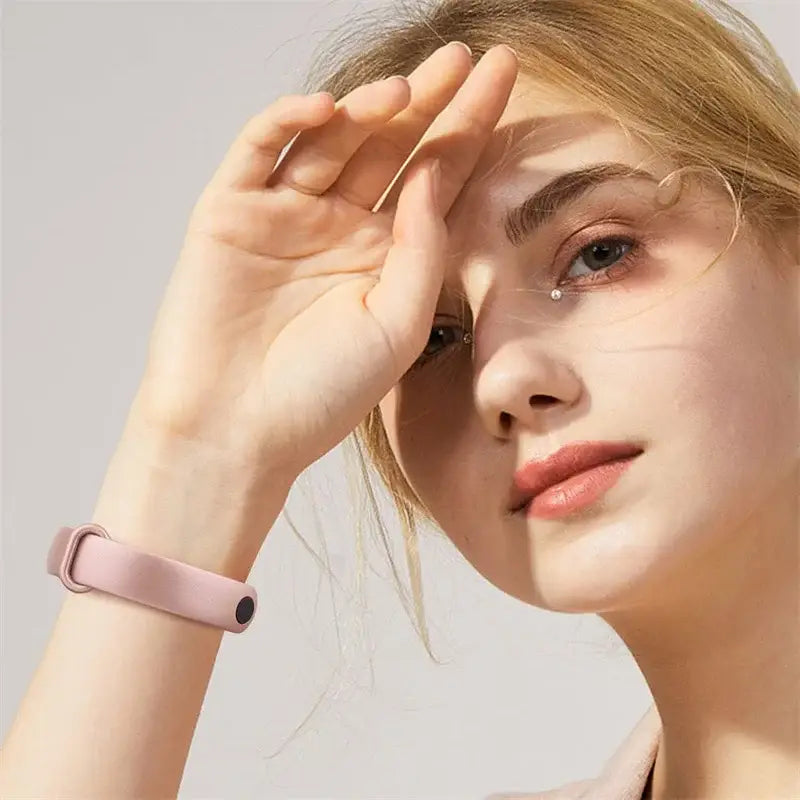 pink silicone wristband silicone bracelet designed for xiaomi mi band fitness tracker wristband silicone bracelet