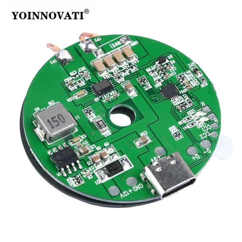 20W High-Power Wireless Charger Module - Qi Wireless Charger Board 12V/24V Car Phone Charging PCBA  for DIY Modification