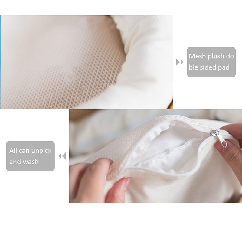 white mesh plush doable sided pad with zipper closure and removable washable design for cat bed paper rope woven sleeping bag