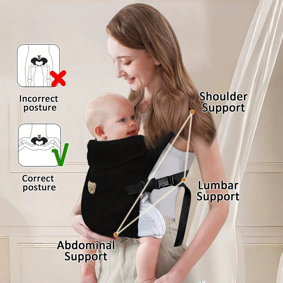 1Pc Ergonomic Multifunctional Baby Carrier - 4-in-1 Portable Baby Travel Gear, with Adjustable and Comfortable Front and Back Straps, the Perfect Gift for Baby's Baby Shower, Halloween, Christmas, and New Year