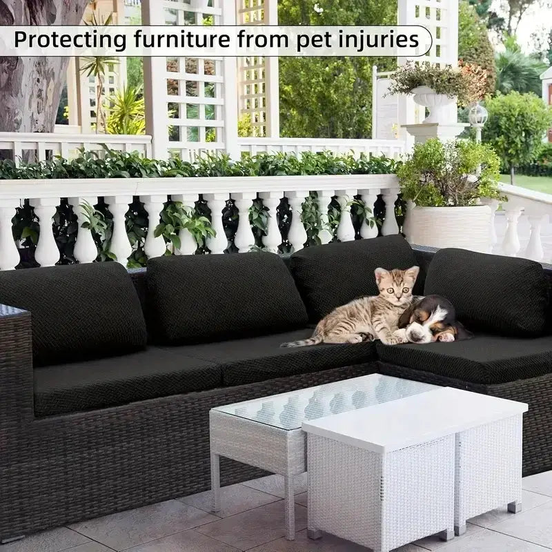 Outdoor Stretch Patio Sofa Cushion Covers Protector Stretch Removable Sofa Slipcover for Bedroom Office Living Room