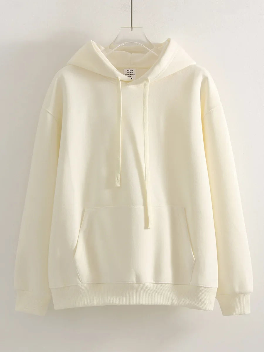 Women Sweatshirt With Hoodies Autumn Navy Blue Oversized Hoodie Grey Cotton Pullover Solid Hooded Tops Women Hoodies Oversized