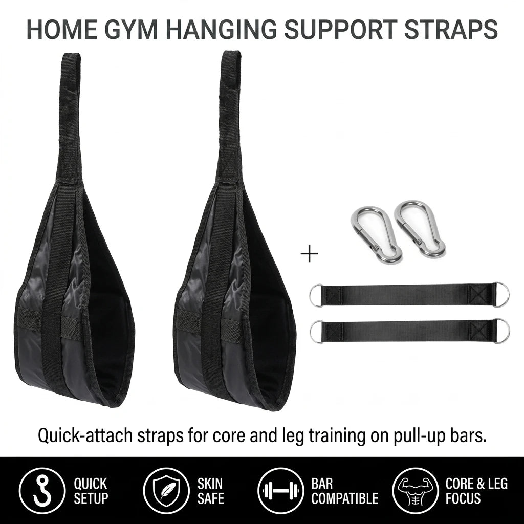 Ab Straps Heavy-Duty Home Gym Training for Fitness Enthusiasts Tear Resistant Hanging Leg Raise Core Workout Equipment