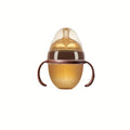 150ml Brown baby bottle, suitable for feeding, portable and simple style, with the handle