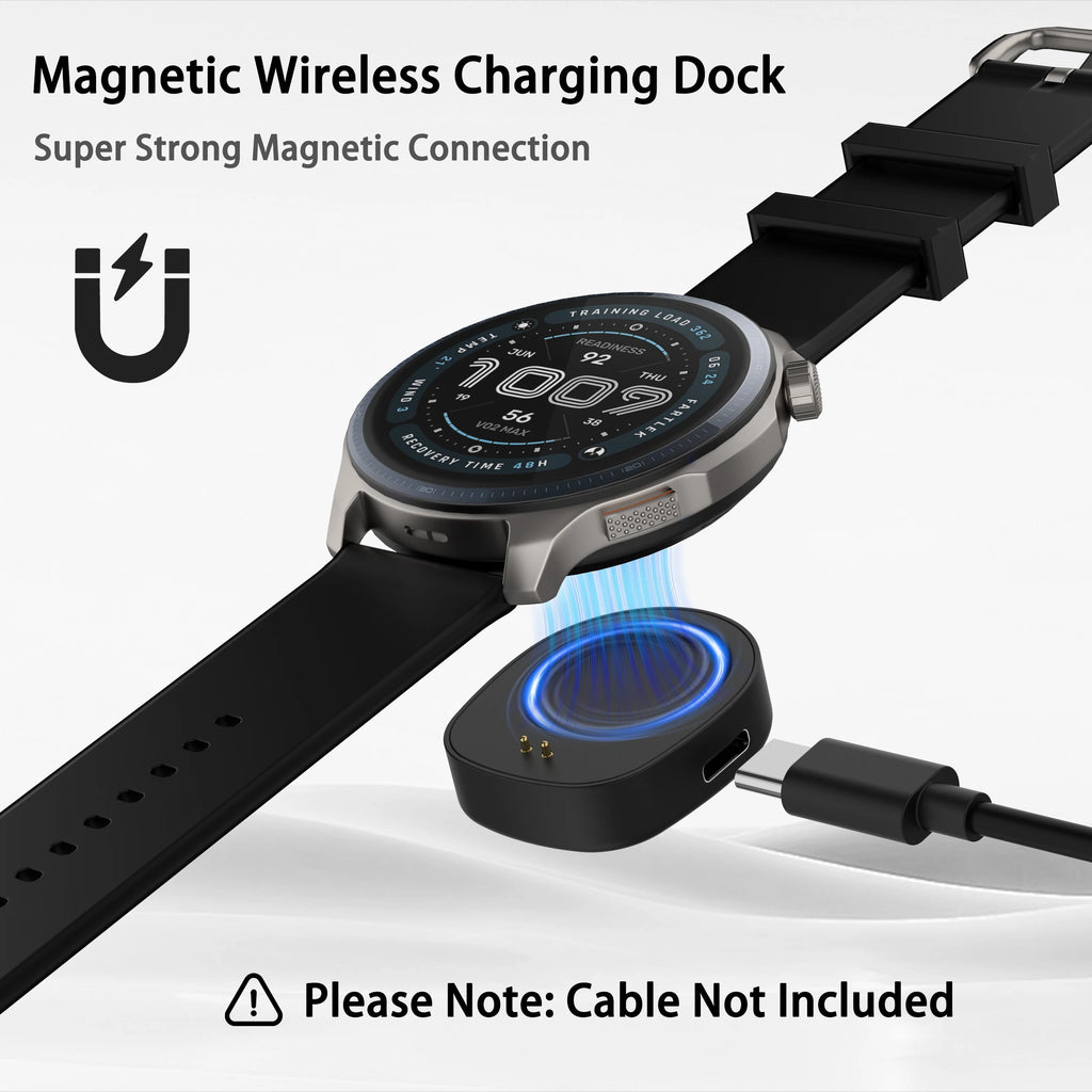 Wireless Charger Converter for Amazfit Balance 2/ Balance/T-Rex 3/Helio Smart Watch Charging Dock Replacement Charging Adapter