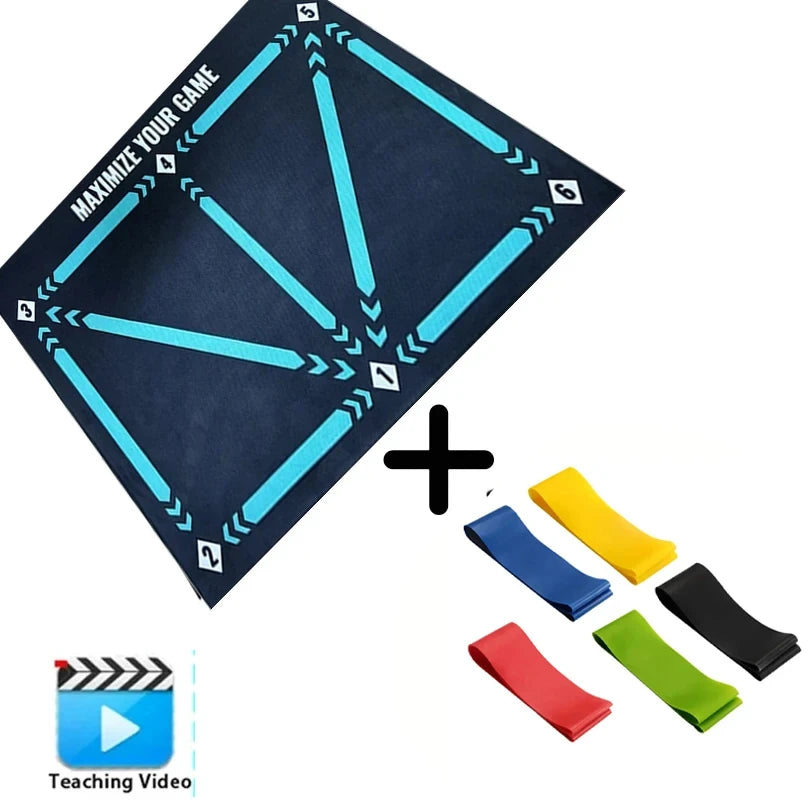 Football Training Mat 90cm Durable Non Slip Foldable Ball Control Step Carpet Indoor Soundproof Fitness Mat Training