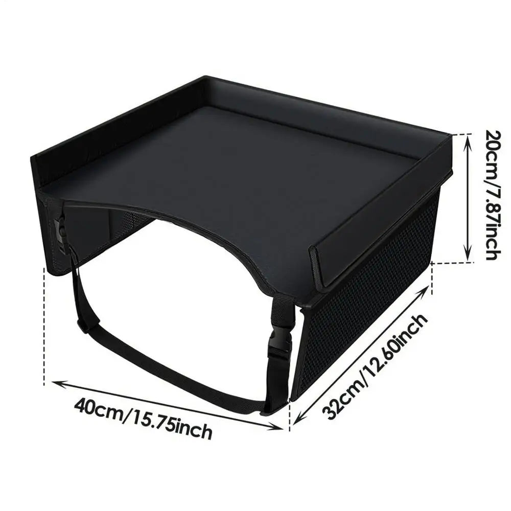Travel Tray for Kids Toddler Car Seat Lap Tray Carseat Table Carseat Table with Adjustable Straps Lap Desk Organizer