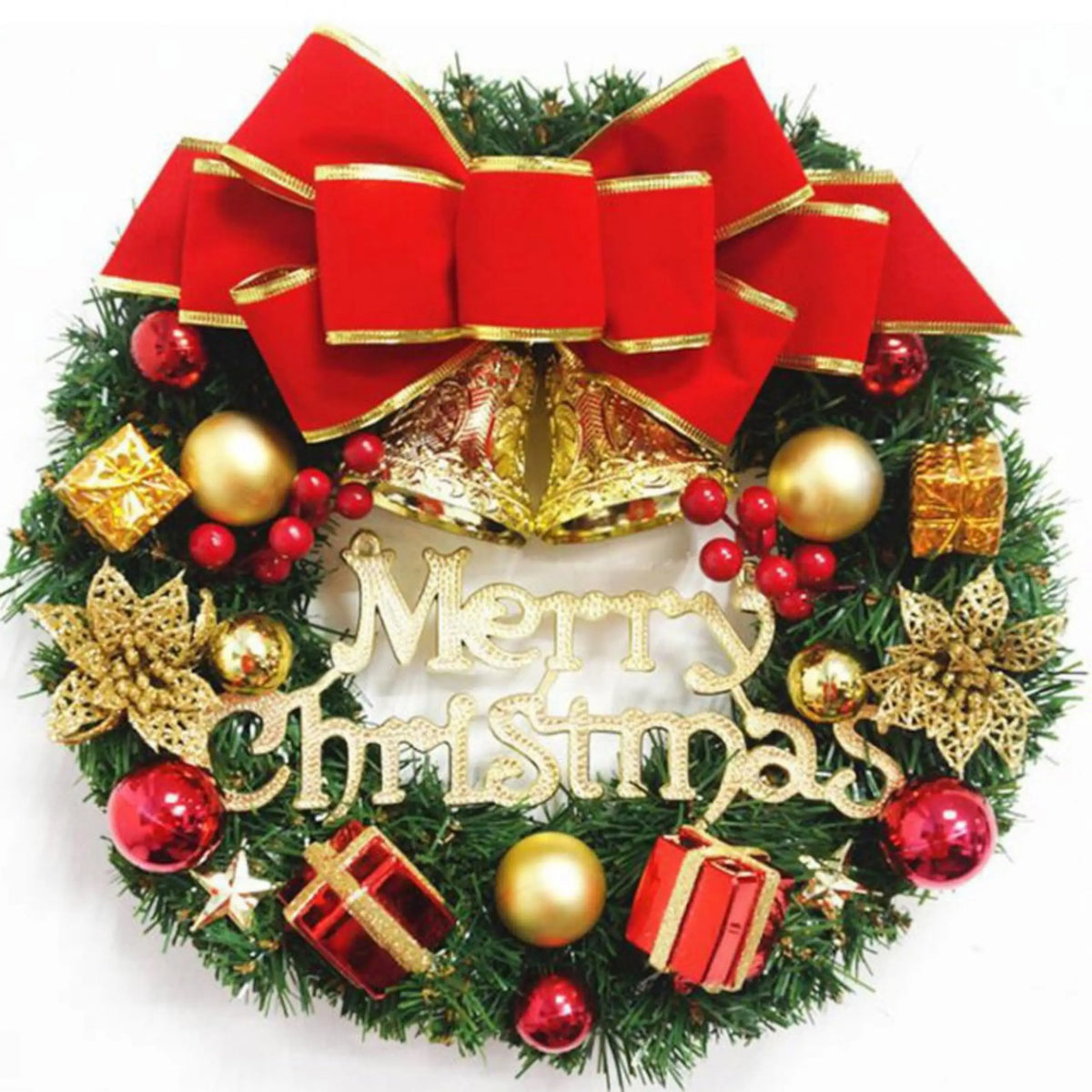 Christmas Decoration Handmade Simulation Christmas Wreath Door Hanging Window Props Exquisite High Quality Home Decor