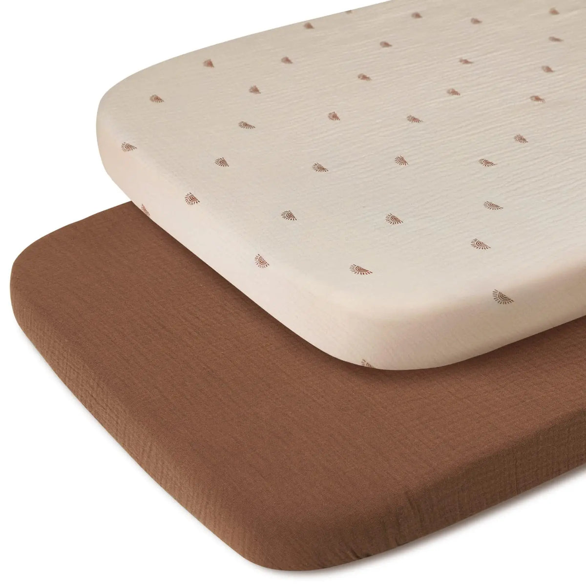 2pcs Breathable Cotton Baby Crib Fitted Sheet Universal Size Solid Color Infant Bassinet Cradle Bedding for Newborns Nursery New