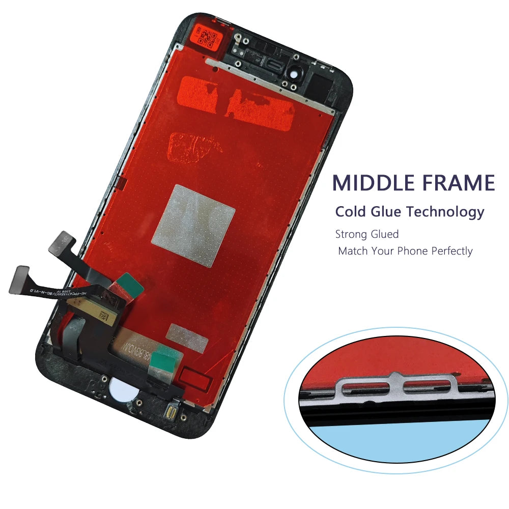 For iPhone 5 5C 5S SE 6 6S 7 8 Plus LCD Display Touch Screen Replacement For iphone 7G 7P 8G 8 Plus LCD Screen Tempered Glass