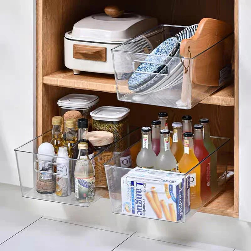 Storage Basket Track DIY Drawer Organizers Slides Storage and Organization Accessories