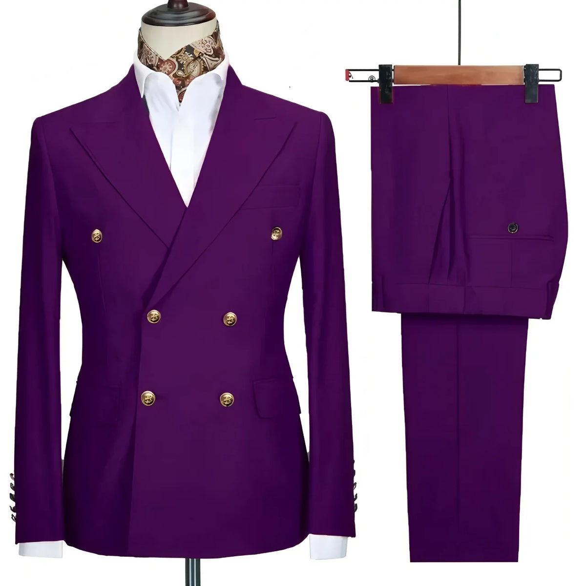 Men's Elegant Business Terno Casual Host Banquet Trousers Blazer Set Male Suit for Various Occasions