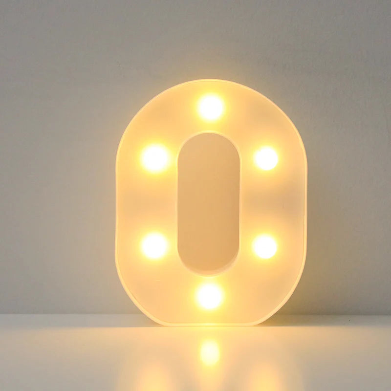 Alphabet LED Letter Lights Luminous Number Lamp Battery Night Light for Wedding Birthday Christmas Party  Home Decoration