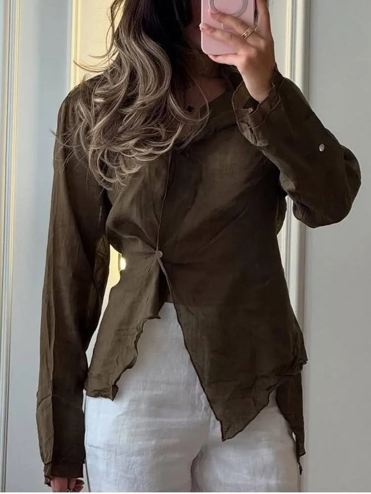 Women Blouses 2026 Spring Summer Long Sleeve Blouse Woman Blouse Shirt Office Elegant Work Shirt Top Blusas Mujer De Moda