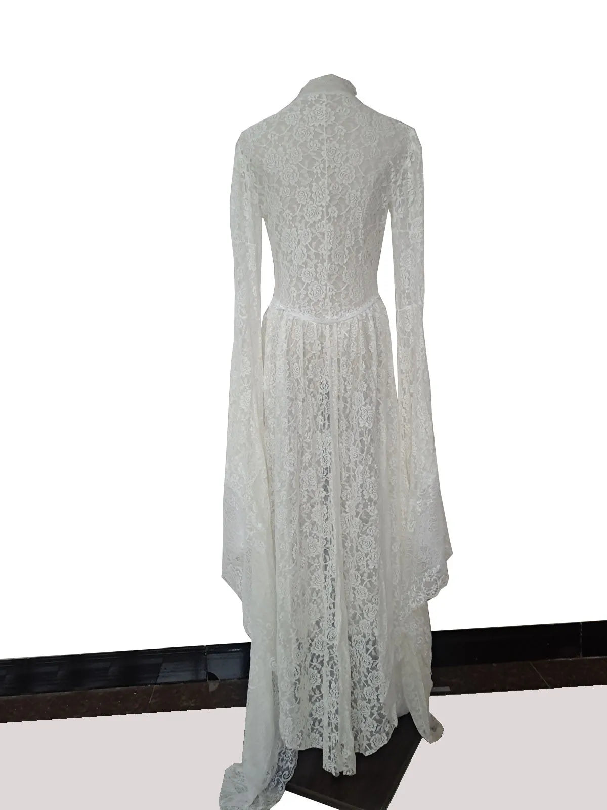 Medieval Party Dress Women Long Dresses Night Evening Gown Vestidos V Neck Flare Sleeve Elegant Y2k Streetwear Lace Irregular