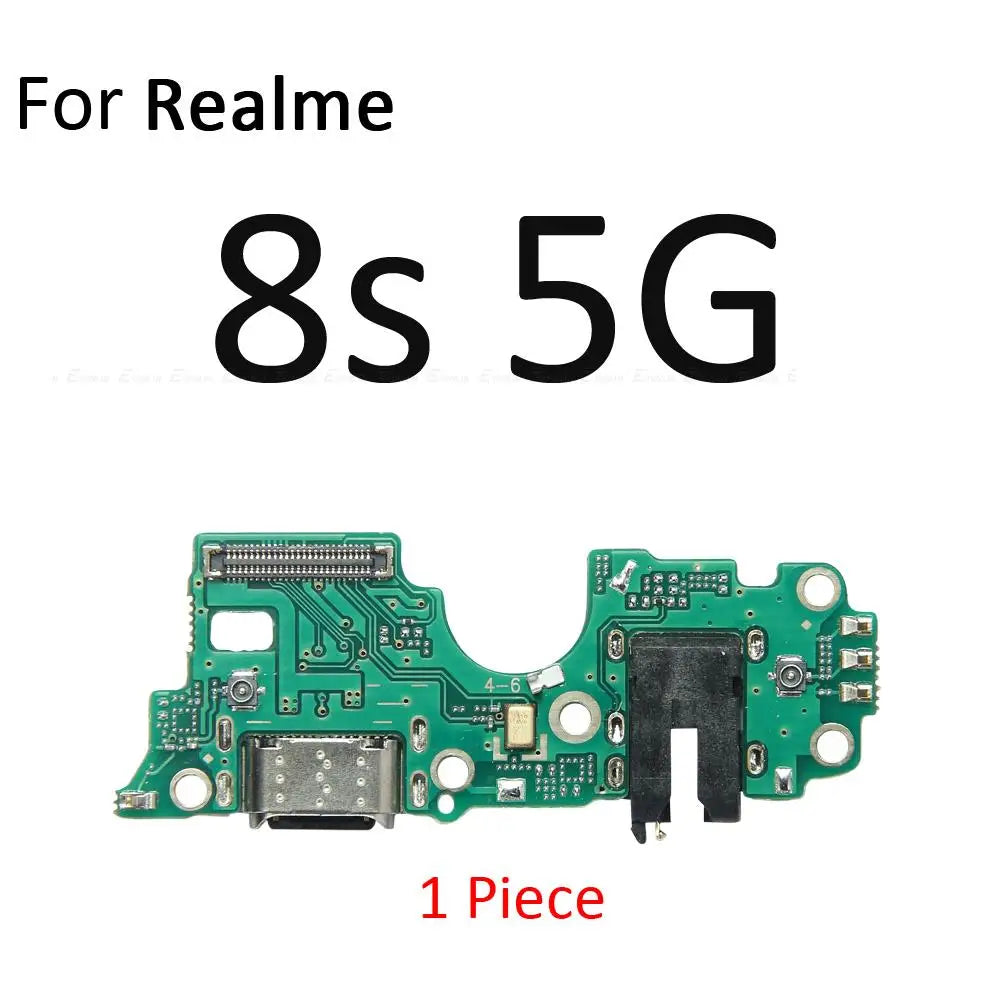 USB Power Charging Charger Dock Port Flex Cable With Microphone Mic For OPPO Realme 8 8s 7 7i 6 6i 5 5i 5s 3i 3 Pro