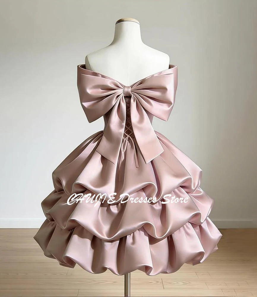 Tiered Graduation Dress Hot Sale Homecoming Dresses For Teen Customized Sweet 15 16 Mini Evening Prom Gowns платье на выпускной