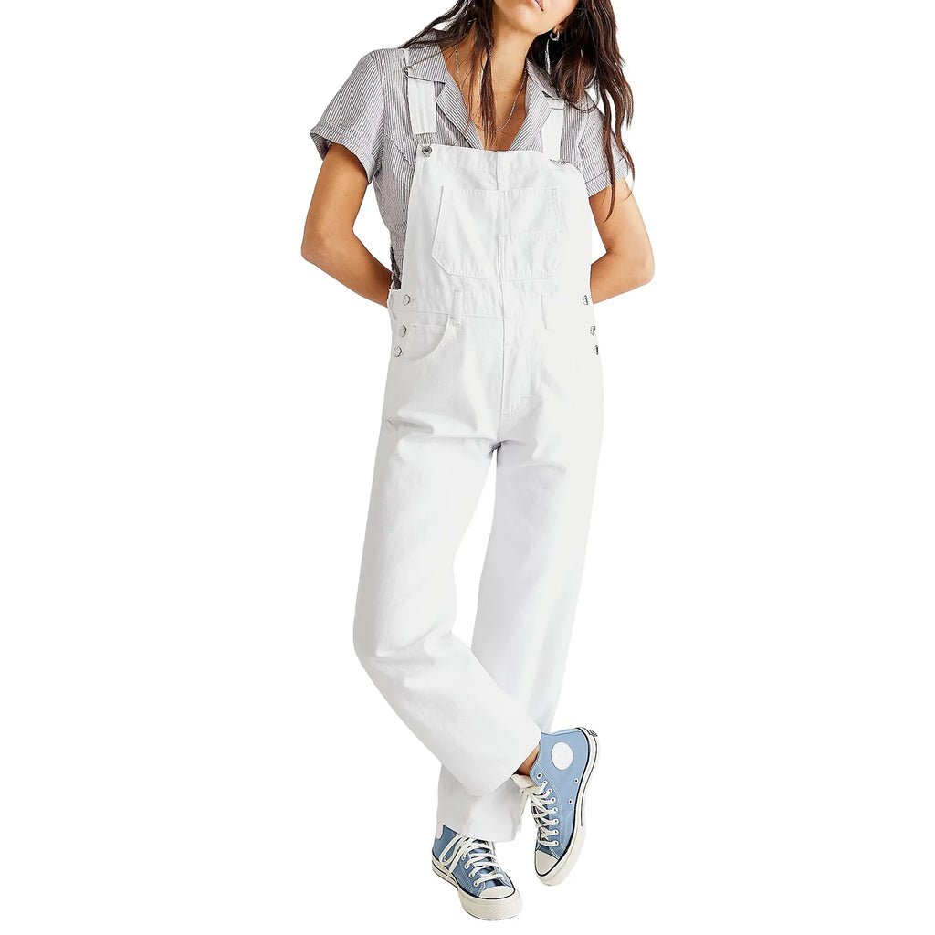 2026 Casual Wash Loose Denim Overalls Women's Denim Overalls