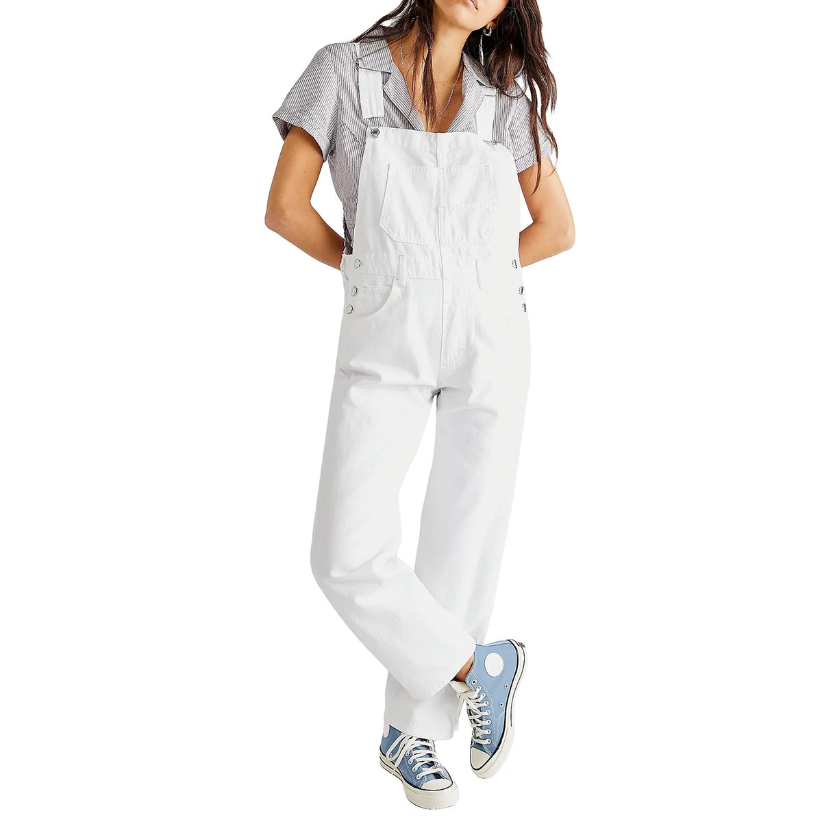 2026 Casual Wash Loose Denim Overalls Women's Denim Overalls