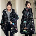 2026 Fashion New Bright Fabric Thick Warm Winter Jackets Women's Cotton Padded Coats Mid-Length Women Parkas Female Outerwear