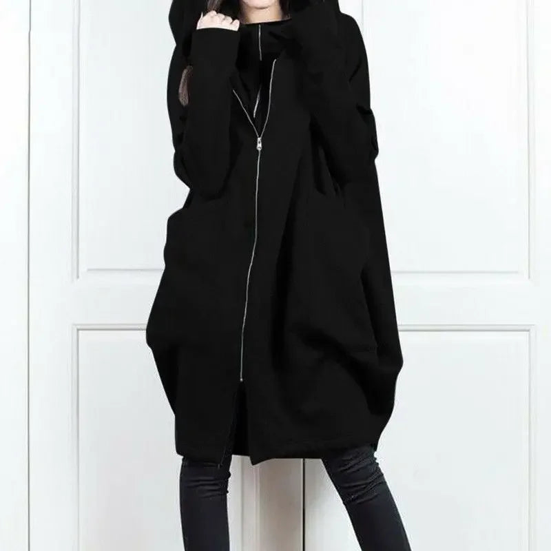 Autumn and Winter Thick Hoodies Warm Cold Streetwear Female Top E Novelty Basic New In High Quality M Women's Hooded Sweatshirts