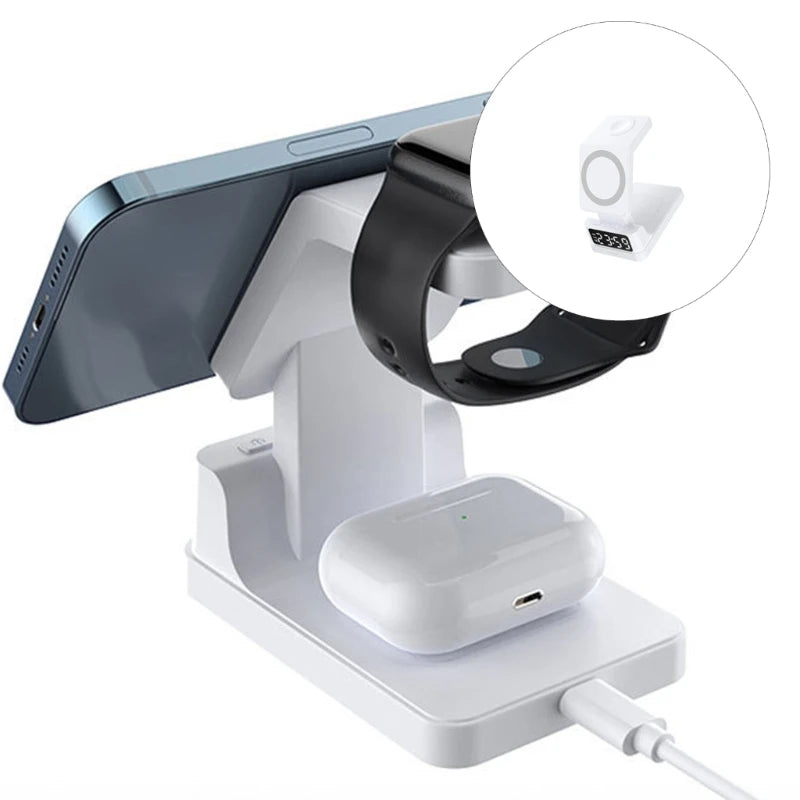 Wireless Chargers Phone Charging Station: Chargers Stand Multiple Devices for Cellphone Smartwatch Earphone F19E
