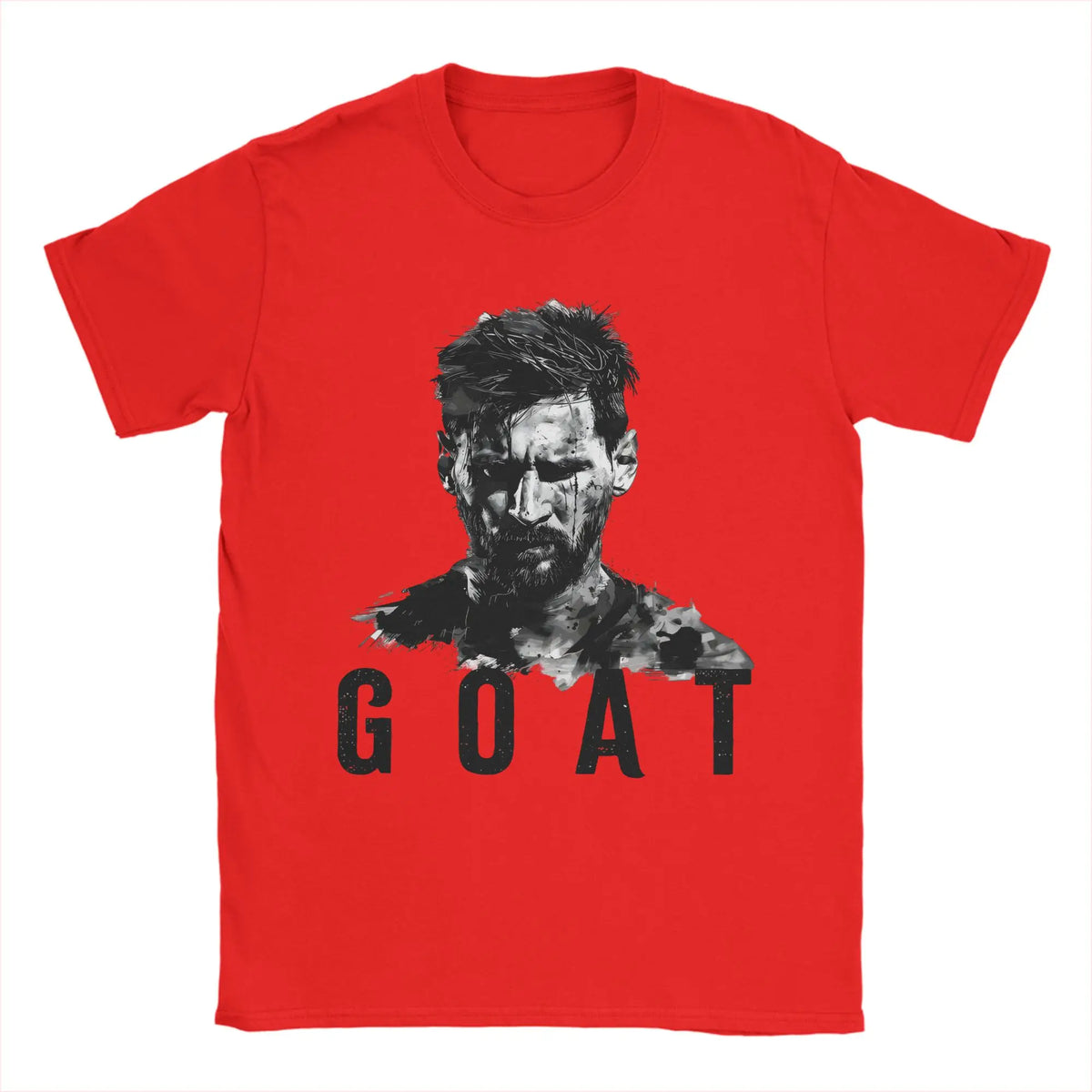 Men T-Shirts Football Messis Leisure Cotton Tee Shirt Short Sleeve  T Shirts Round Neck Clothing Unique