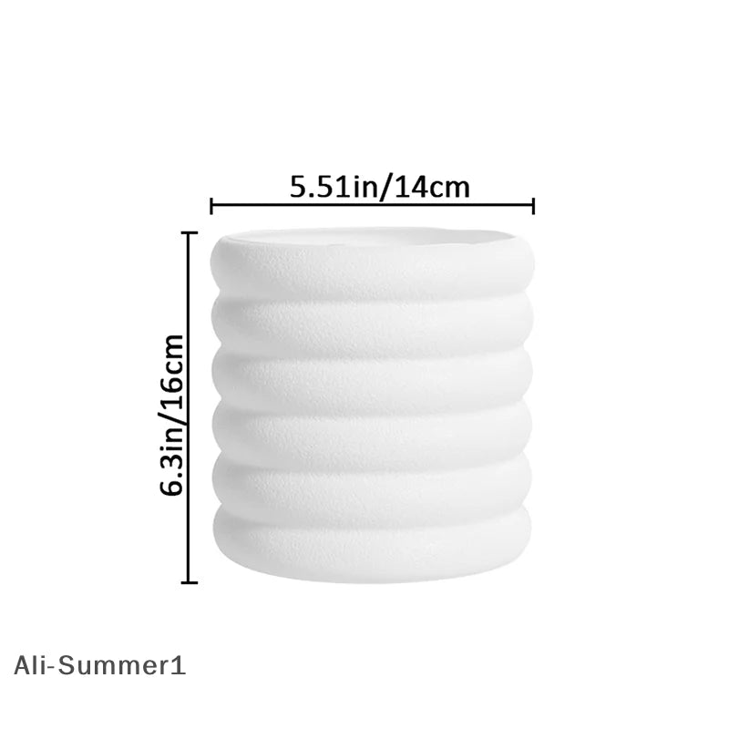 【E】Porcelain-like plastic flower pot Indoor Plants Pots Office For Flower Multipurpose Planters For And Vegetable For Plants Pot