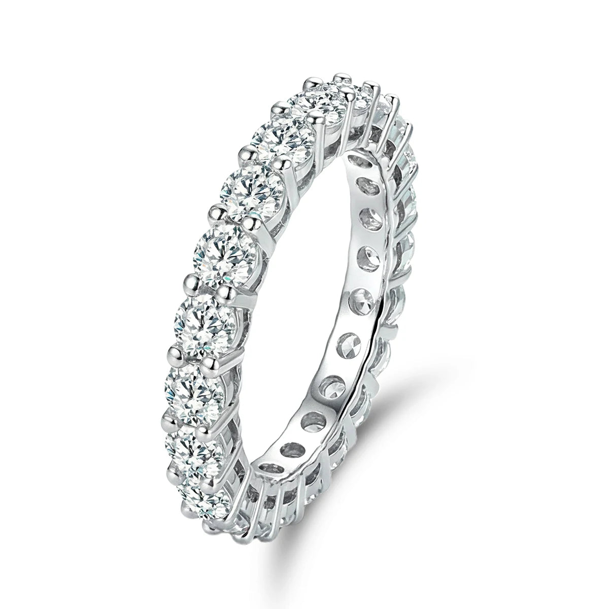 925 Sterling Silver Gorgeous Shiny Round Zircon Ring For Women Engagement Wedding Party Luxury Fashion High Quality Fine Jewelry