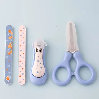 4 Pcs/Set Baby Care Set: Nail Clipper with Cover, Nail Files, Scissors
