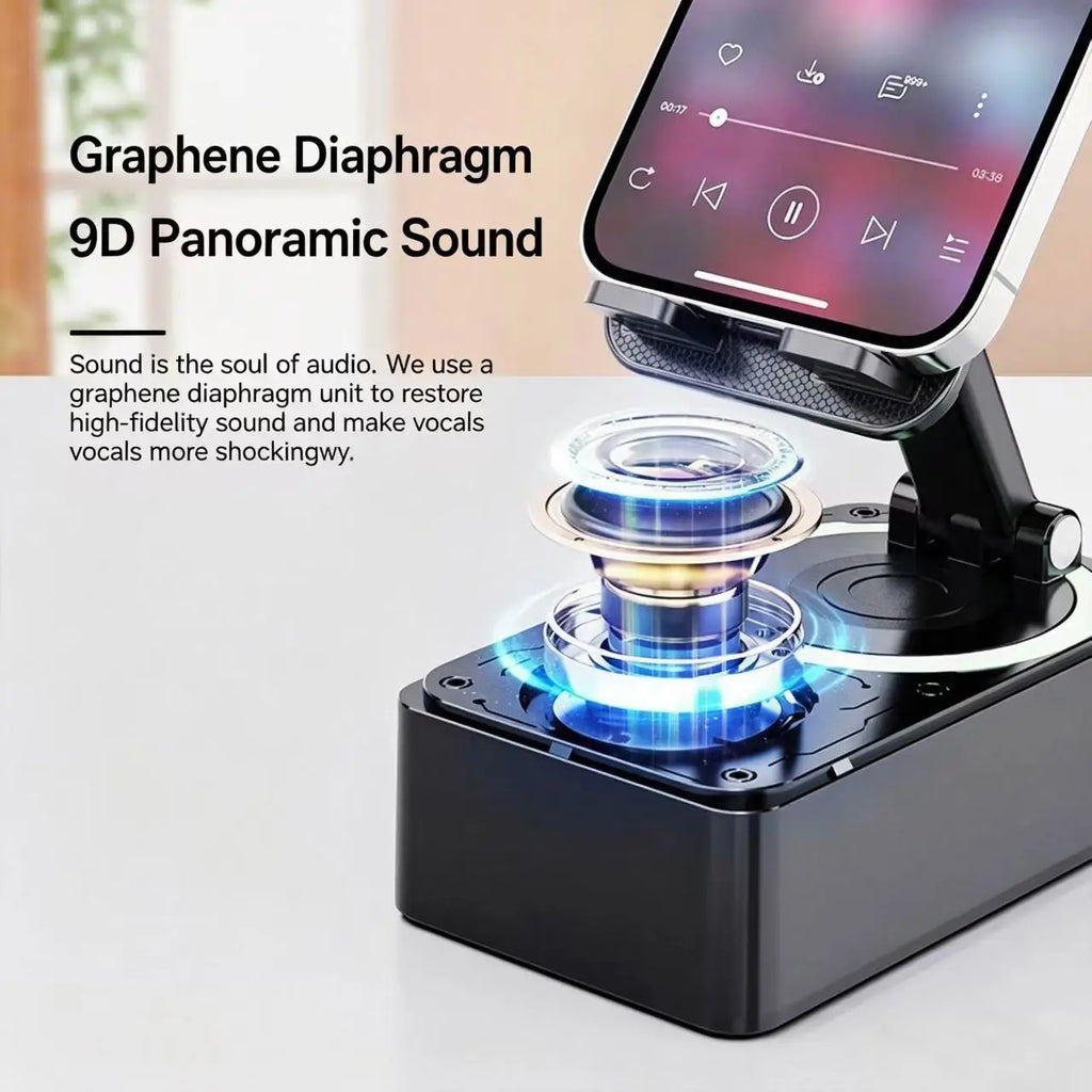 Mobile Phone Holder with Bluetooth Speaker Power Bank Three in One Multifunctional Desktop Stand Live Streaming Multifunctional