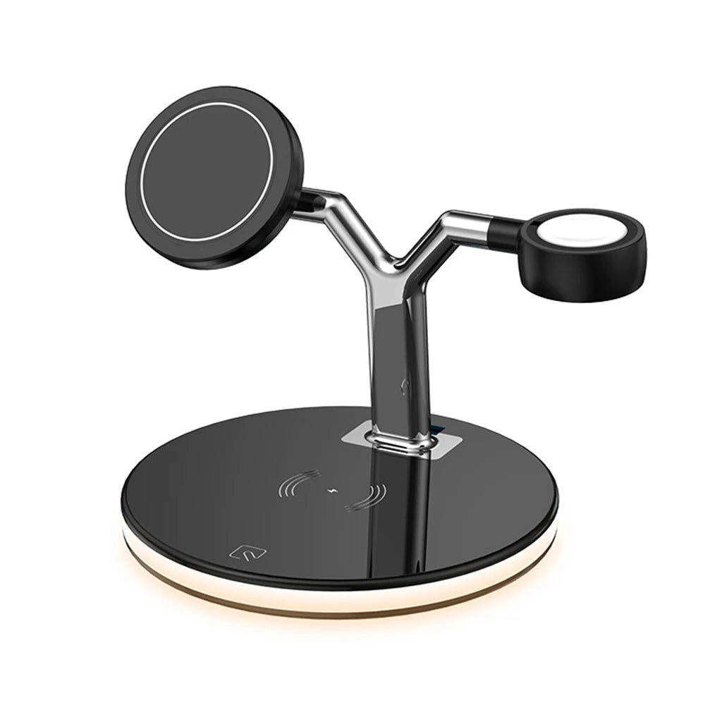 3 In 1 Magnetic Wireless Charger 15W Portable Fast Charging Pad for Phones Watch Earbuds