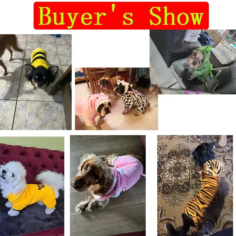 Disfraz de abeja a rayas amarillo y negro hecho de prendas de vestir para mascotas de forro polar con motas de coral diseñado para perros pequeños y medianos