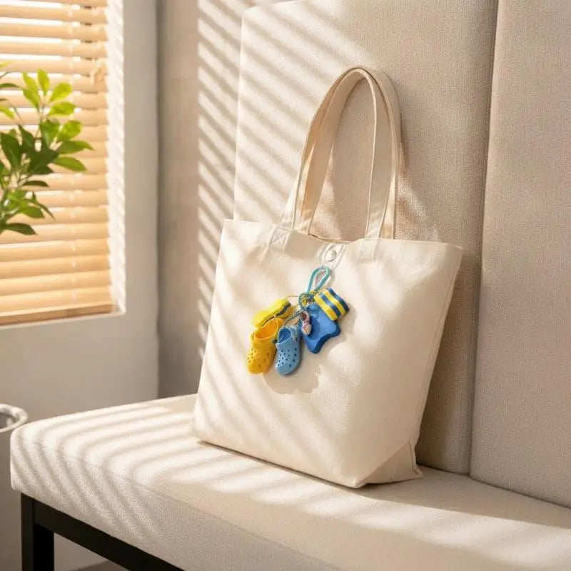 Cute Summer Beach Themed Keychains With Mini Clog Charm And Adorable Swimmer Pendant Perfect For Backpack Decoration Gifts