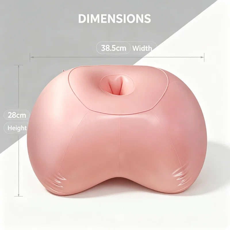 Portable Inflatable Pillow Dual‑Use As Inflatable Yoga Ball Soft Balance Trainer Cushion for Home Fitness Yoga Pilates Exercise