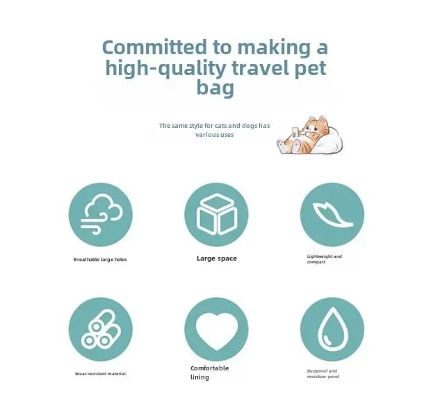 Sac bandoulière de transport pour animaux en maille respirante souple, de couleur claire, avec panneaux en maille respirante et extérieur durable déperlant, conçu pour les chats et les chiens