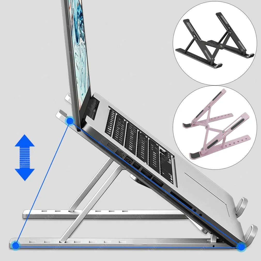 Portable Foldable Laptop Stand Adjustable Notebook Bracket ABS Material Desk Holder For Macbook Air iPad Tablets Base Accessorie