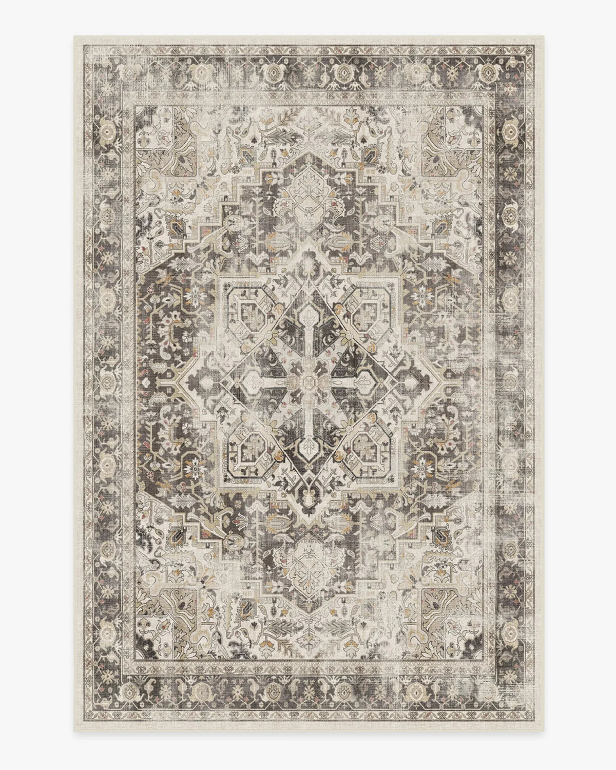 Traditional Persian washable rug vintage Turkish geometric pattern living room bedroom carpet bathroom hallway washable rug