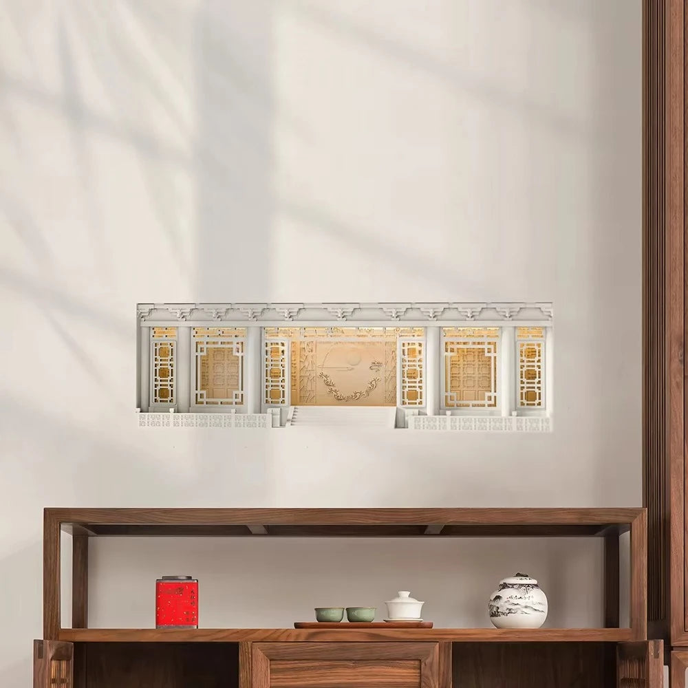 Chinese architectural style 3w Light Emitting Diode 3000K Wall-mounted wall lamp Home living room Interior decoration gypsum