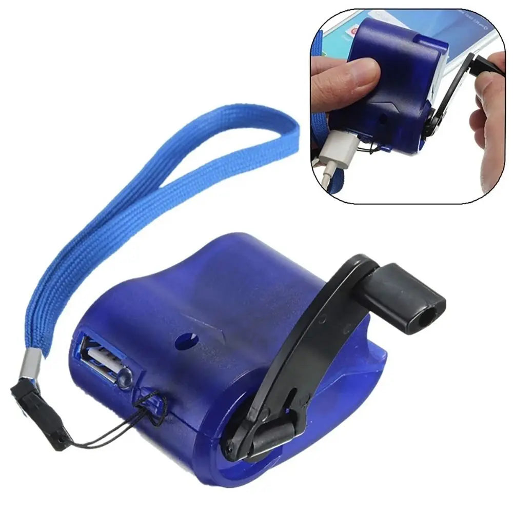 Camping Outdoor Power Bank Phone Charging Manual Charger Power Crank Dynamo Emergency Charger