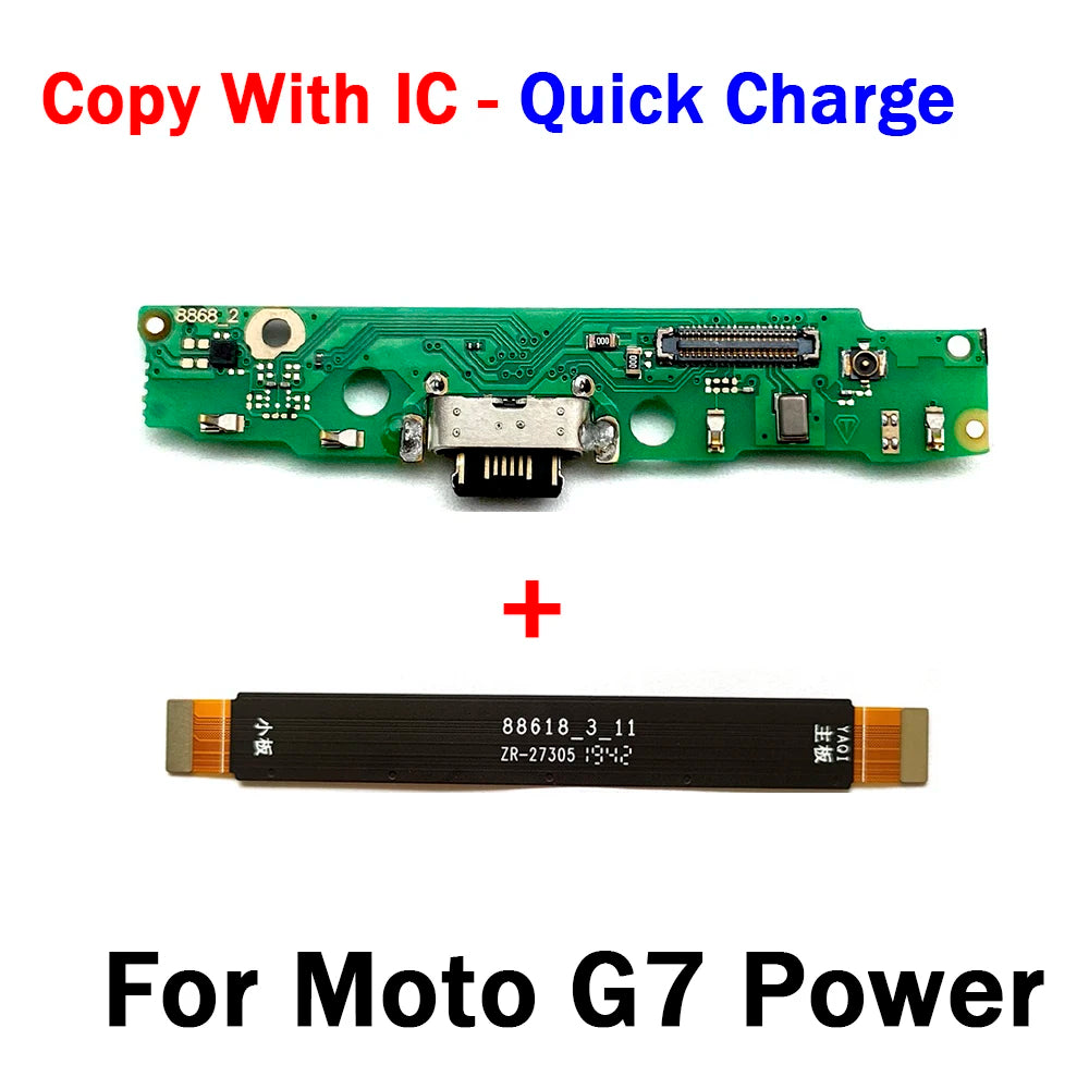 Tested For Moto G6 G7 G8 G9 Play Plus Power G41 G100 USB Power Charging Board Connector Plug Port Dock With Mainboard Flex Cable