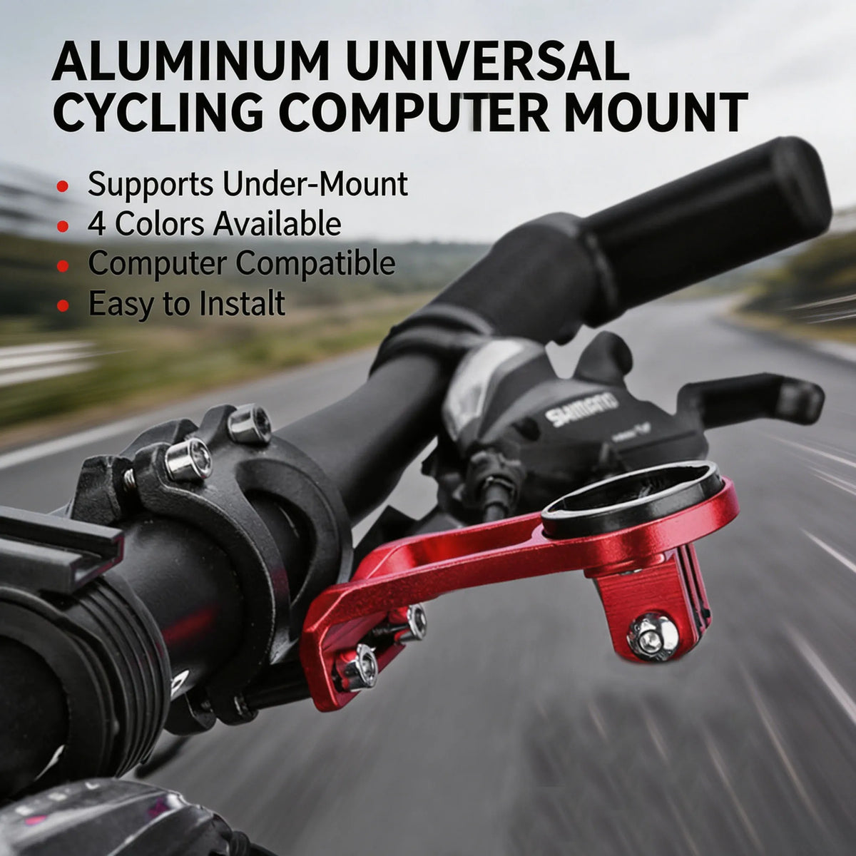 MTB Road Bike Accessories Bike Computer Mount Handlebar Extension Bracket GPS Cycling Computer Holder with Light Mount