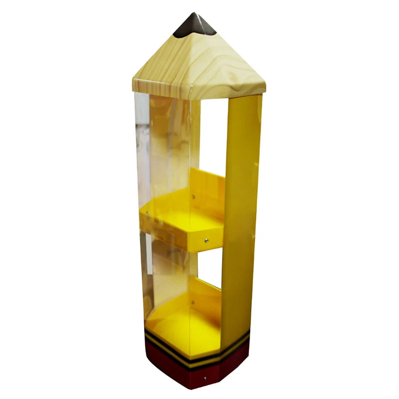 Stationery Store Custom Creativity Pencil-Shaped Acrylic Stationery Display Stand Pen Stand Display
