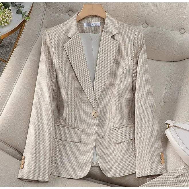 Luxury Small Women Pink Blazer Ladies Professional Suit Women Temperament Suit Fashion Interview Formal Pant Suits